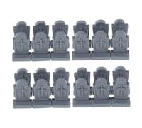 BESPORTBLE 24 Pièces Mini Pierres Tombales Halloween Miniatures Plastique Décorations Durables pour Jardins Miniatures Hantés et Terrariums Figurines Compactes pour Ambiance Cimetière