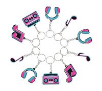 BESPORTBLE 24 Pièces porte-clés pour les étudiants porte cle Bull des anneaux clés Keychains pour sacs à dos cadeaux de fête pour les enfants PVC