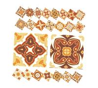 BESPORTBLE 24pièces Autocollants Muraux Carrelage Stickers Décoratifs Adhésifs Pour Salle De Bain Faciles à Appliquer Design Vintage Imperméables Et Réutilisables Idéaux Pour