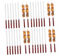 BESPORTBLE 24pièces Brochettes Acier Pour Barbecue Cuisinez Légumes Et Poisson Avec Confort Et Sécurité De Design Plat Avec Poignées