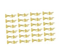 BESPORTBLE 24Pièces Mini Trompette Décorative DIY pour Décoration de Maison et Instruments Miniatures Réalistes pour Parfait pour Bricolage