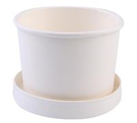 BESPORTBLE 25 Ensembles Petit Pot de Glace Blanc en Papier 8 Oz Couvercle