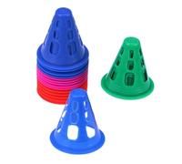 BESPORTBLE 25 pièces Cônes Entraînement Épais Coupe-Vent Plastique pour Patinage à roulettes et Football Plots de Marquage Polyvalents pour Sports Physiques