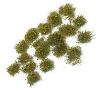 BESPORTBLE 25 Pièces Modèle de Touffes d'herbe Artificielle Miniatures Décor Micro-Paysage DIY Herbe Statique Réaliste pour Table de Sable Modélisme Ferroviaire et Diorama Vert Orange