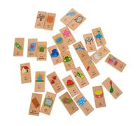 BESPORTBLE 28 Pièces Dominos Bois pour Garçon Fille Blocs de Construction Éducatifs pour Développement de Compétences Montessori pour Activités de Jardin Garçon Fille