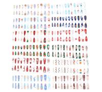 BESPORTBLE 288 Pièces Conseils Faux Ongles Noël Décorés Abs pour Salon