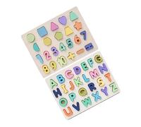 BESPORTBLE 2Ensembles of Number and Letter Building Blocks Puzzle for Years Early Education Toy for Boys and