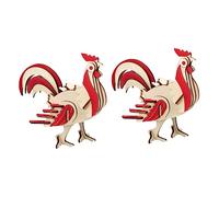 BESPORTBLE 2Ensembles Puzzle Bois Coq DIY pour Garçon Fille Éducatives pour Développer Imagination et Coordination sans Écran Renforce Relation Parent Garçon Fille Puzzle