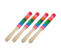 BESPORTBLE 2Paires Bâtons de Rythme Bois pour Instruments de Percussion Bâtons Musicaux Portables pour Développer Créativité et Coordination