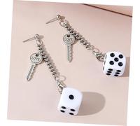 BESPORTBLE 2paires Boucle Oreille Clé Pendante Personnalisée Avec Lettres Longue Boucle Oreille Forme De Clé