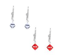BESPORTBLE 2paires Boucle Oreille Clé Pendante Personnalisée Boucle Oreille Avec Lettres Longue Forme De Clé