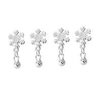 BESPORTBLE 2paires Boucles D'oreilles Cristal De Neige Clous D'oreilles Perles Claires Bijoux Perles Accessoires Cadeau De Noël