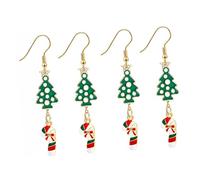 BESPORTBLE 2paires Boucles Oreilles De Noël Décorations De Noël Boucles Oreilles Sapin De Bijoux