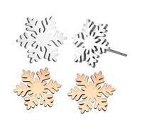 BESPORTBLE 2paires Boucles Oreilles Flocons pour Femmes Design Élégant sans Allergie Adapté pour Noël et Occasions Spéciales