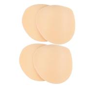 BESPORTBLE 2paires Épaulettes Éponge Auto-adhésives Coussinets Pour Vêtements De Costume Épaisseur Design Droite Pour Corriger Épaules Arrondies Unisexe Couleur Beige Ensemble