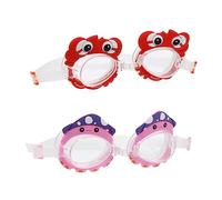 BESPORTBLE 2paires Lunettes De Natation Pour Garçon Fille Étanche De Lunettes Anti-buée Avec Designs De Crabes Et Champignons Pour Garçons Et Filles Idéales Pour Piscine Plage