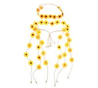 BESPORTBLE 2pcs Coil De Tournesol Garland Hoop Flower Hairband Flower Crown Crown Pour Femmes