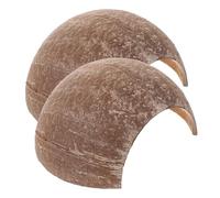 BESPORTBLE 2pièces Abri pour Reptiles Coquille De Noyer Cachette Décorative Abri Portable pour Tortue Et Gecko Petite Cachette pour Aquarium