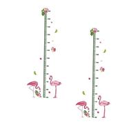 BESPORTBLE 2Pièces Autocollant de Hauteur pour Garçon Fille Stickers Animaux Colorés pour Décoration de Toise Murale Amovible pour Suivre