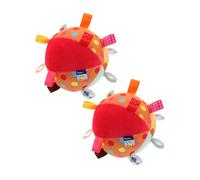 BESPORTBLE 2pièces Balle Sensorielle Garçon Fille Peluche Douce Avec Étiquettes Texturées Jouet Éducatif Et Lumières Pour Garçon Fille Montessori