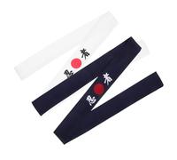 BESPORTBLE 2pièces Bandeau Japonais De Cuisinier Réutilisable Set Pour Protection Faciale Et Cheveux Style Karaté Adapté Cuisine Et Sport