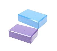 BESPORTBLE 2pièces Bloc Yoga Pilates Eva Antidérapant Ultra Léger Pour Fitness Et Méditation Bleu Ciel Et Aide à Étirement à Domicile