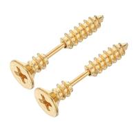 BESPORTBLE 2pièces Boucles Oreilles à Vis Acier Inoxydable Pendentifs Spirale Bijoux pour Piercing Hélix Adaptables pour Homme et Femme sans Irritation