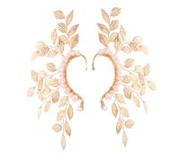 BESPORTBLE 2pièces Boucles Oreilles Perles et Cristaux Clip Ajustable sans Piercing Design Élégant pour Tenues Quotidiennes et Fêtes