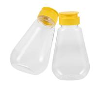 BESPORTBLE 2pièces Bouteilles À Condiments Plastique Distributeur De Miel Étanche Pour Ketchup Moutarde Et Sauce Flacon Squeeze Recyclable Et Réutilisable