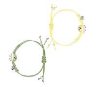 BESPORTBLE 2pièces Bracelet Tissé Main Simple Corde Bijou De Poignet Lot De Motif Chat