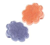 BESPORTBLE 2pièces Brosse à Shampoing Pour Garçon Fille Silicone Lot Pour Croûtes De Lait Exfoliation Douce Peigne De Bain Né Et Nourrisson