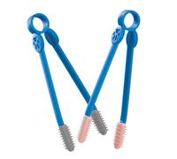 BESPORTBLE 2pièces Brosse De Toilettage Pour Yeux De Chien Et Chat Set De Brosse Douce Ergonomique Pour Éliminer De Poils Morts Outil De Soin Pour Animaux De Compagnie Rose Et Gris