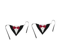 BESPORTBLE 2pièces Collier pour Chien avec Nœud Rouge Bandana Triangulaire Adorable pour Animaux De Compagnie Accessoire De Fête pour Look Élégant