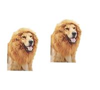 BESPORTBLE 2pièces Costume Lion pour Chien avec Perruque Et Neckchief Déguisement pour Halloween Et Couleur Marron