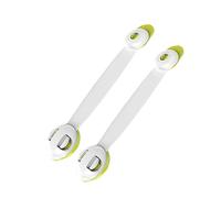 BESPORTBLE 2Pièces de Sécurité Auto Adhésives pour Garçon Fille avec Double Bouton Verrous Multifonctions pour Armoires Réfrigérateurs et Tiroirs Vert