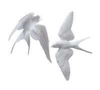 BESPORTBLE 2pièces Décorations Murales Oiseaux Résine Légers Et Faciles à Accrocher Sculptures Hirondelles Pour Salon Et Décoration Maison Moderne