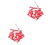 BESPORTBLE 2pièces Écharpe Triangle pour Animaux De Compagnie Rouge XS Bandana Décoratif pour Noël Accessoire Festif pour Chiens Et Chats pour Réunions Familiales Et Photos