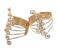 BESPORTBLE 2pièces Embrasses de Rideaux et Corde Pince à Rideau de Salle de Bain ou Douche Boucle de Fermeture Métal Doré Support Mural pour Rideau