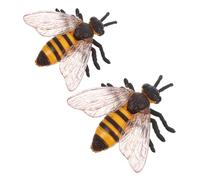 BESPORTBLE 2pièces Figurines Abeilles Réalistes Ornements Insectes Jouets Apprentissage Interactifs pour Garçon Fille Et Décoration De Gâteau