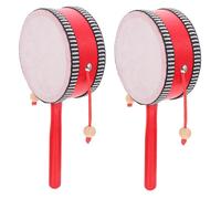 BESPORTBLE 2pièces Hochets Tambours à Main pour Garçon Fille Jouets Éducatifs De Couleur