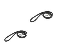 BESPORTBLE 2pièces Laisse PU pour Chien Et Chat Noir avec Boucle Confortable Et pour Promenades avec Votre Animal De Compagnie