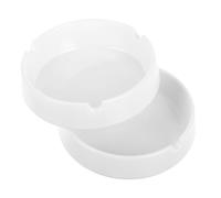 BESPORTBLE 2pièces Lot de Cendriers Blancs Ronds Cendrier Moderne pour Maison Bureau Et Extérieur avec Grande Capacité