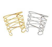 BESPORTBLE 2pièces Manchette De Bras Lot De Bracelets Ouverts Ajustables Décoration De Bras Pour Femme