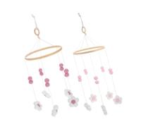 BESPORTBLE 2pièces Mobiles Suspendus Pour Garçon Fille Motif Floral à Pompons Style Décoration De Chambre Pour Garçon Fille