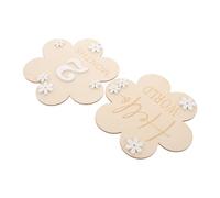 BESPORTBLE 2pièces Panneau Annonce De Naissance Avec Fleurs Enregistrement De Croissance Mois Pour Photos Né Décoration De Chambre