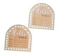 BESPORTBLE 2pièces Panneau Annonce De Naissance Avec Prénom Panneau Bois Pour Accueillir Décoration Chambre