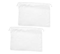 BESPORTBLE 2pièces Pochons Satin Blanc avec Cordon De Serrage Sacs Rangement Voyage Polyvalents pour Vêtements Lunettes Bijoux Et Chaussures Protection Anti-poussière Et Organisation Élégante