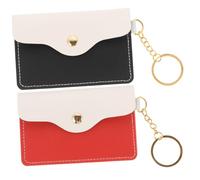 BESPORTBLE 2pièces Porte-Cartes avec Anneau Porte-clés Pochette pour Carte Identité Et Cartes De Crédit Petit Compartiment pour Sac à Main Portable