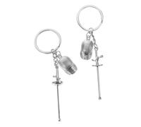 BESPORTBLE 2pièces Porte-clés Escrime Souvenir Sportif Pour Clubs Et Fans Pendentif Et Fleuret Memento Passion De Escrime