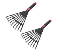 BESPORTBLE 2Pièces Râteaux de Jardinage Plastique Lot de Outils Pratiques pour Ramasser Mortes Travailler Sol Durables Résistants à Usure
